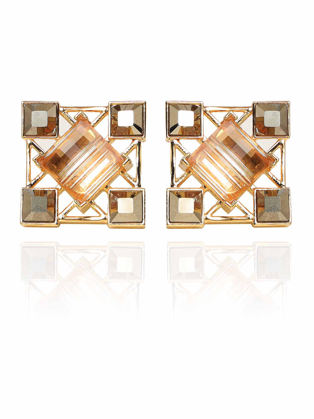 Square Crystal Studs