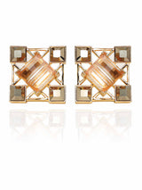 Square Crystal Studs