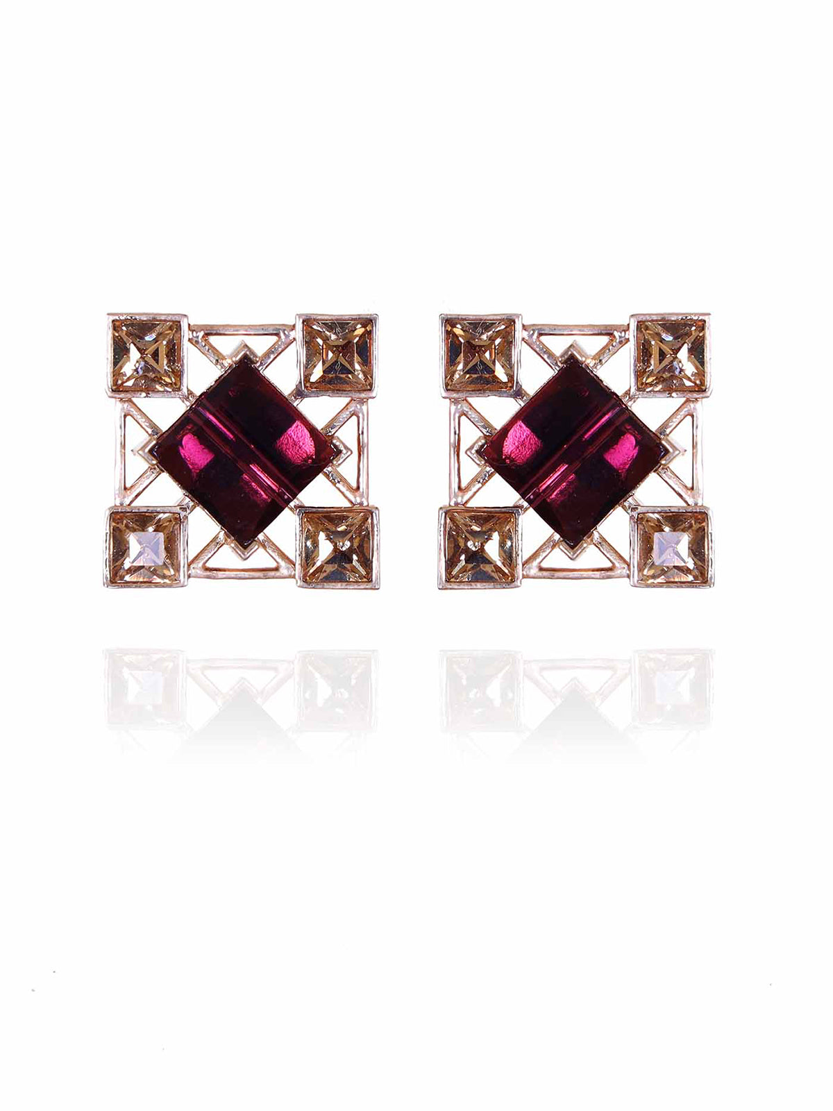 Square Crystal Studs