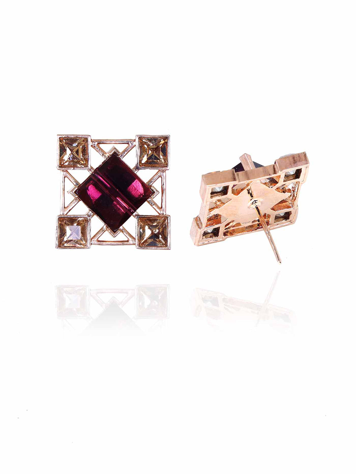 Square Crystal Studs