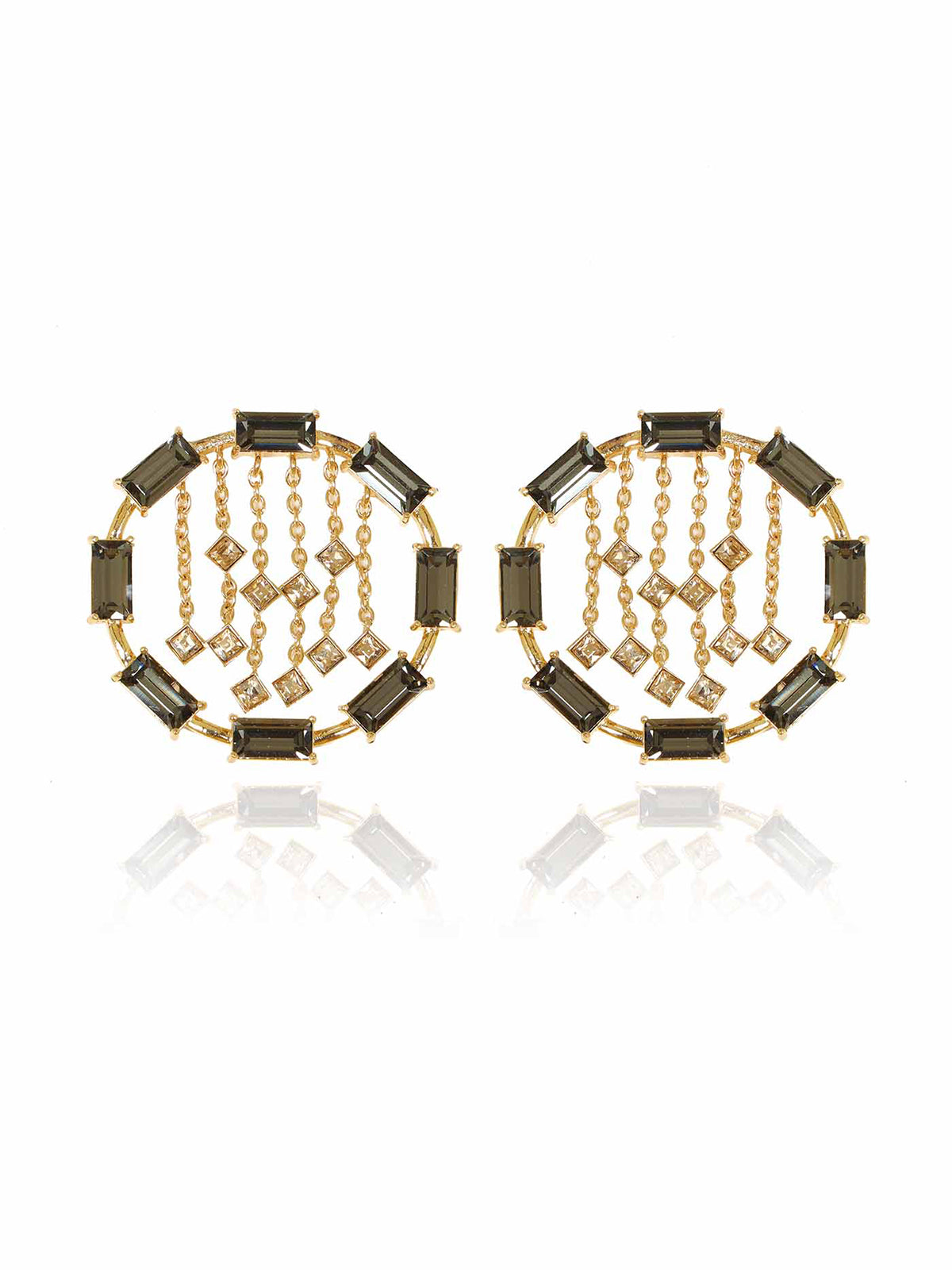 Crystal Circle Hoops