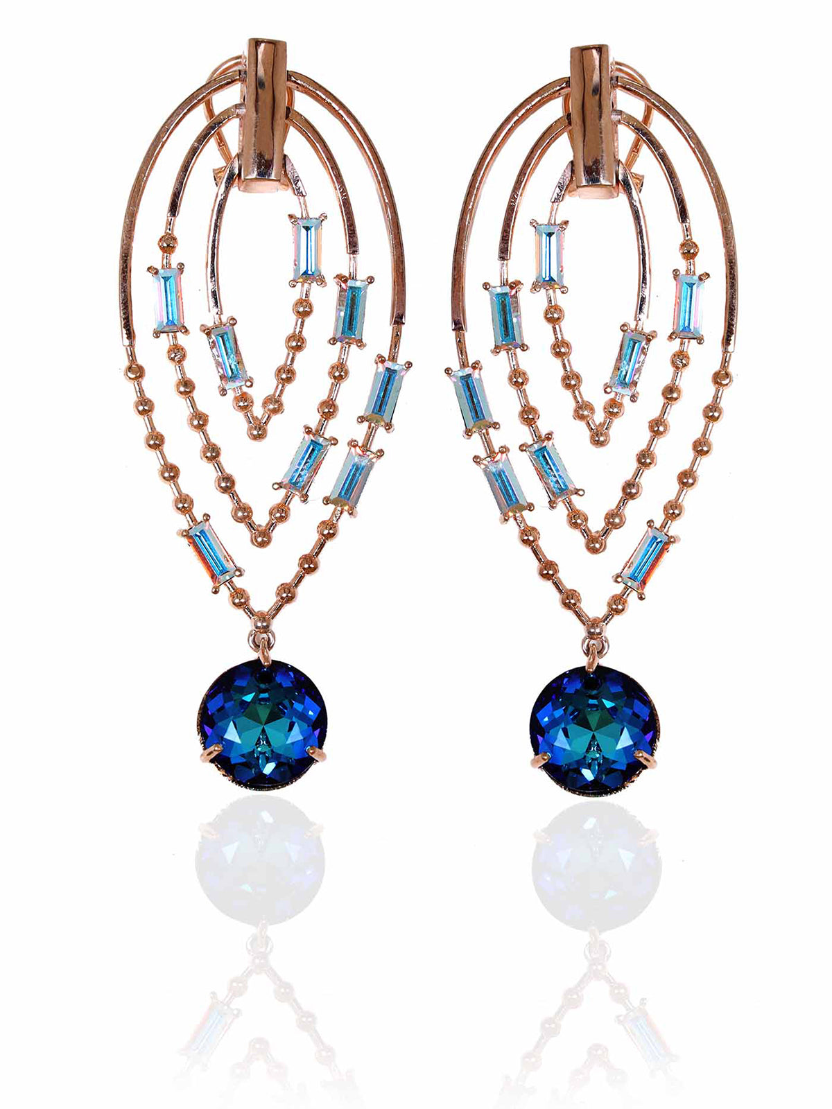 Oval Crystal Danglers