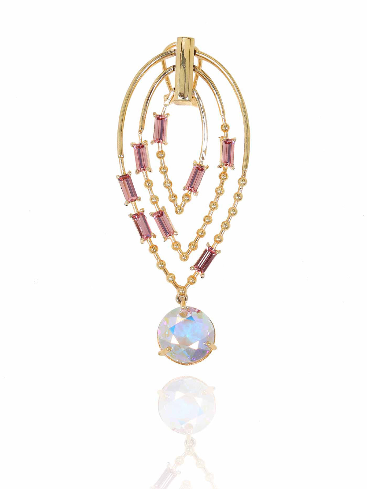 Oval Crystal Danglers