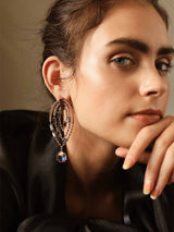 Oval Crystal Danglers