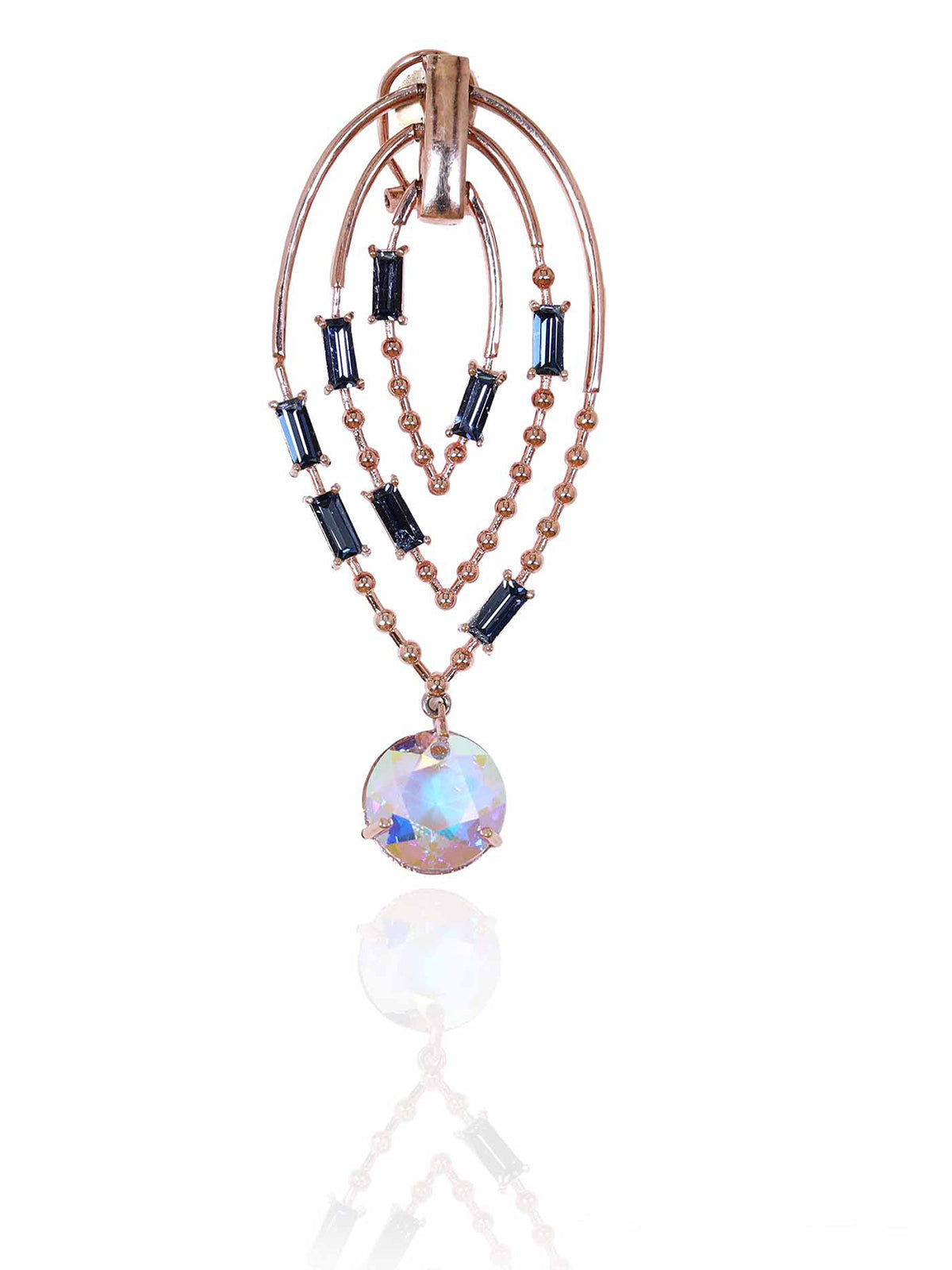 Oval Crystal Danglers