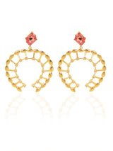 Horse Shoe Crystal Earrings
