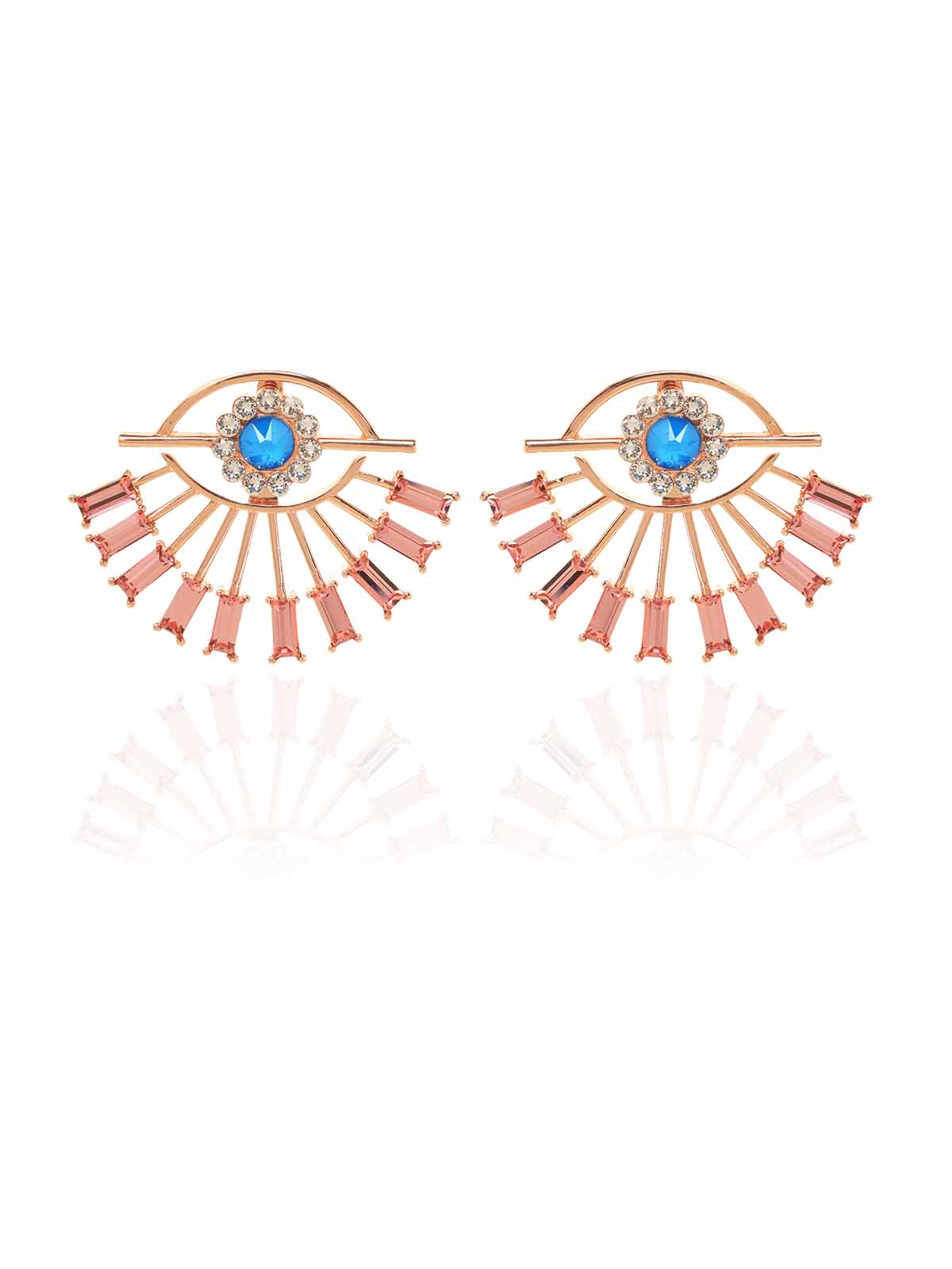 Open Eye Crystal Studs