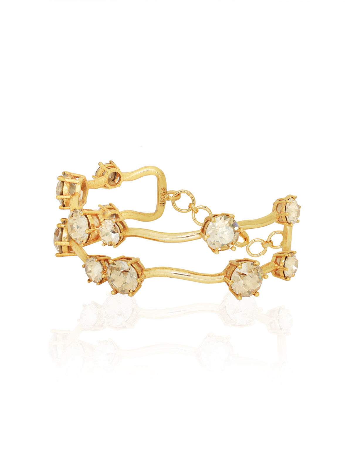Crystal Studded Twig Bracelet