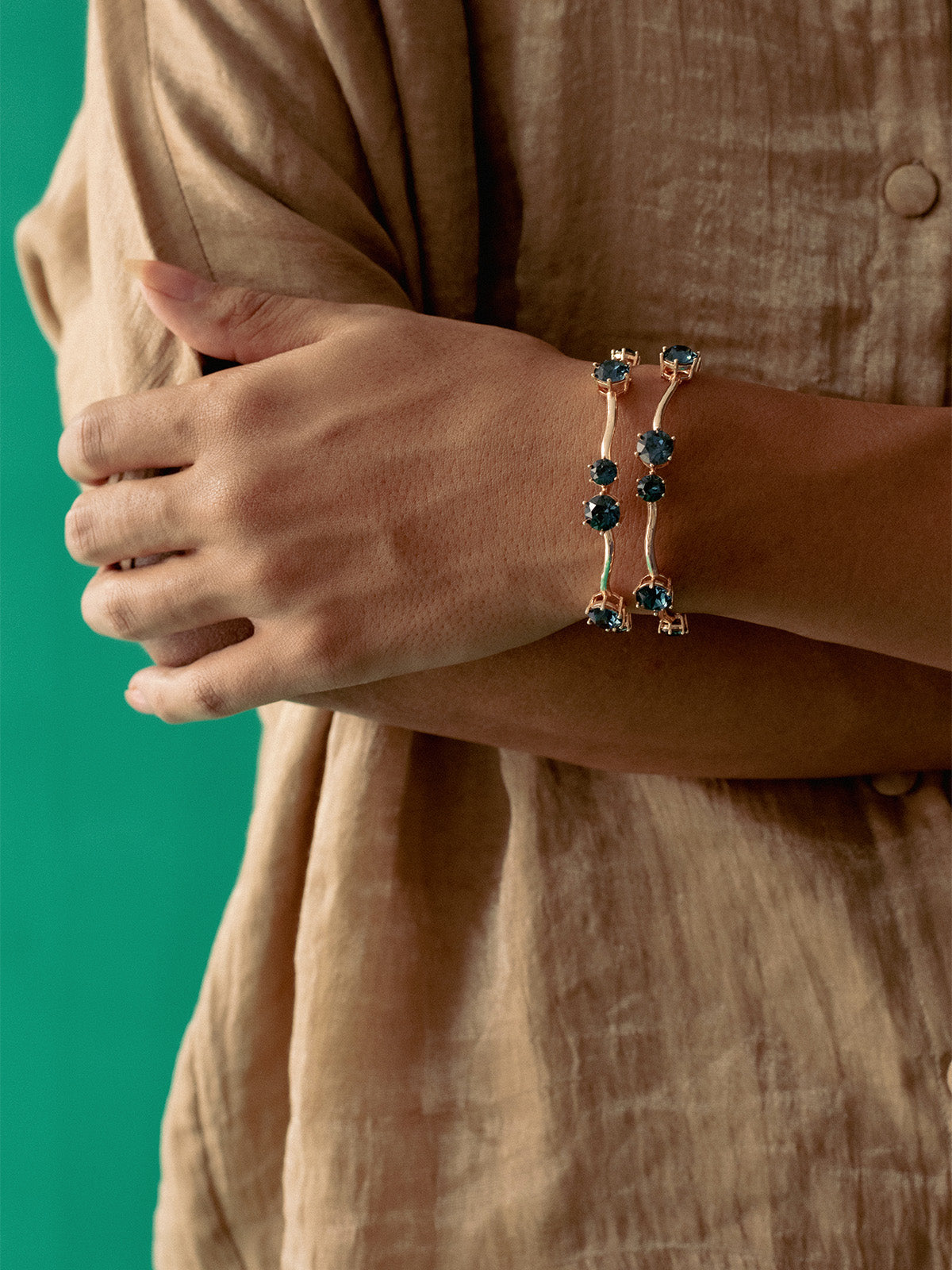 Crystal Studded Twig Bracelet