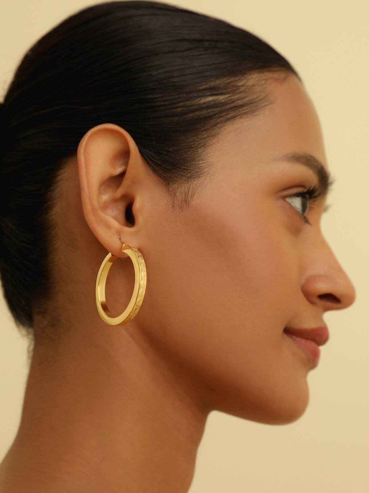 Mirage Textured Large Hoop Earrings