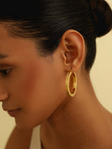 Egyptian Textured Large Hoop Earrings