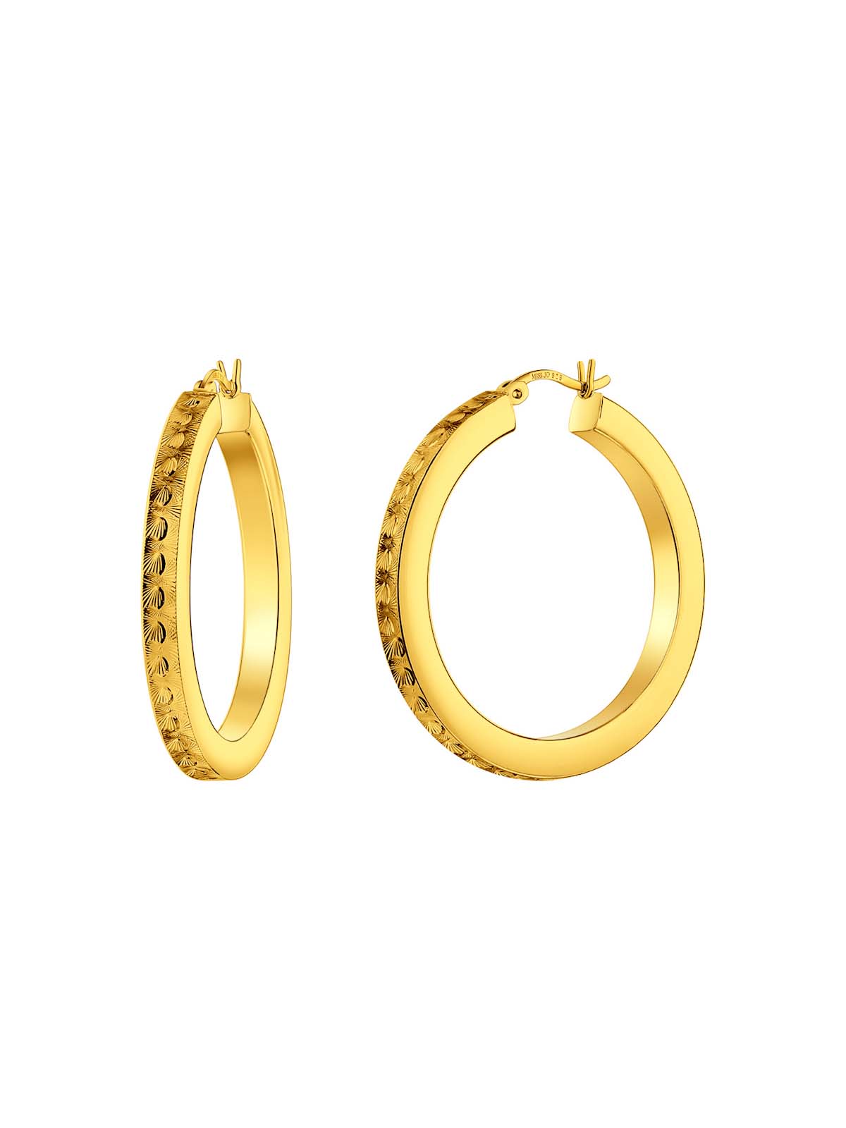 Egyptian Textured Large Hoop Earrings