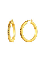 Egyptian Textured Large Hoop Earrings