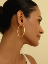 Oval Statement Hoop Earrings