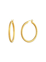 Bold Textured Large Hoop Earrings