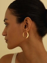 Serenity Tapered Medium Hoop Earrings