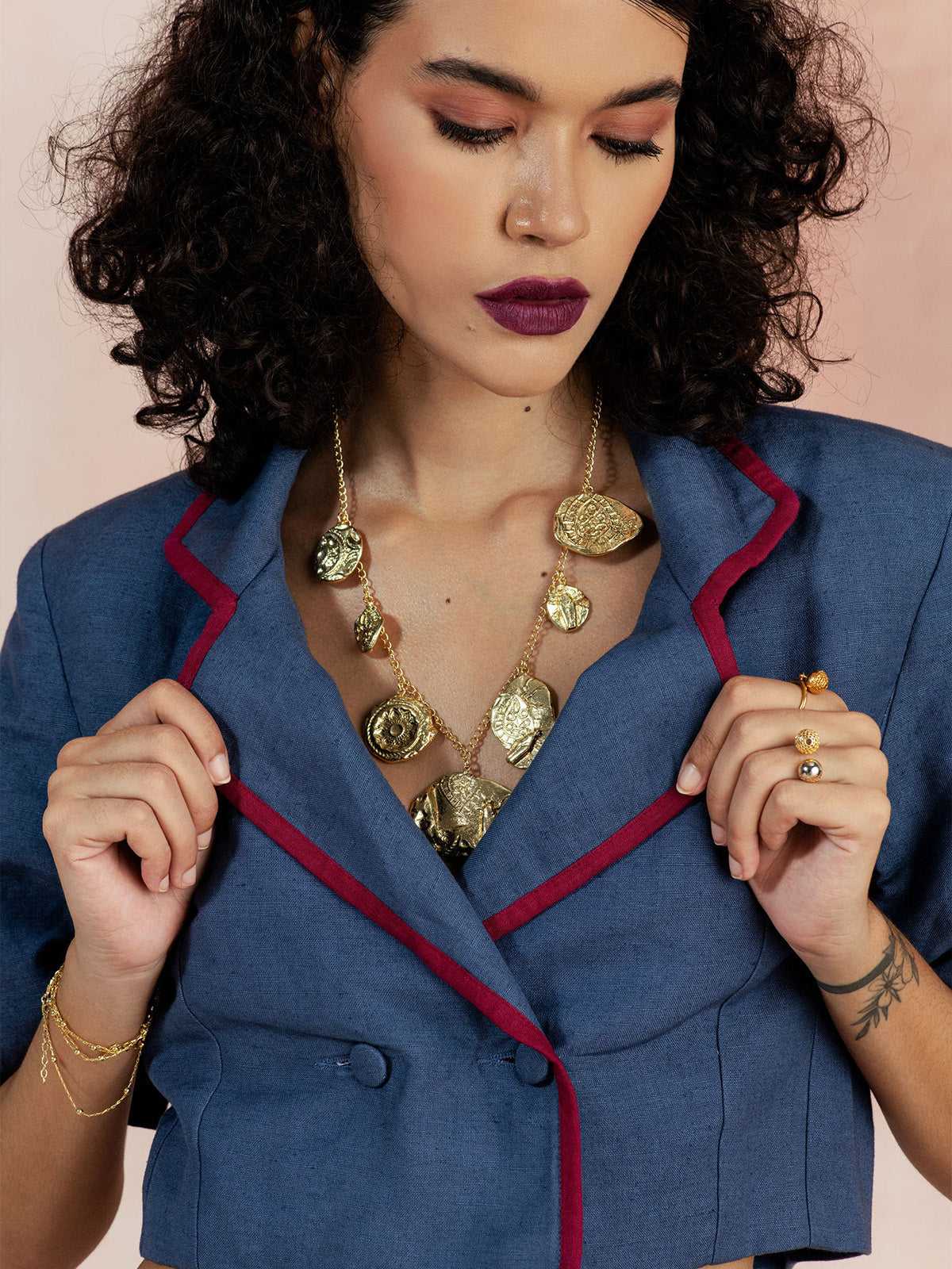Vintage Fossil Charm Necklace