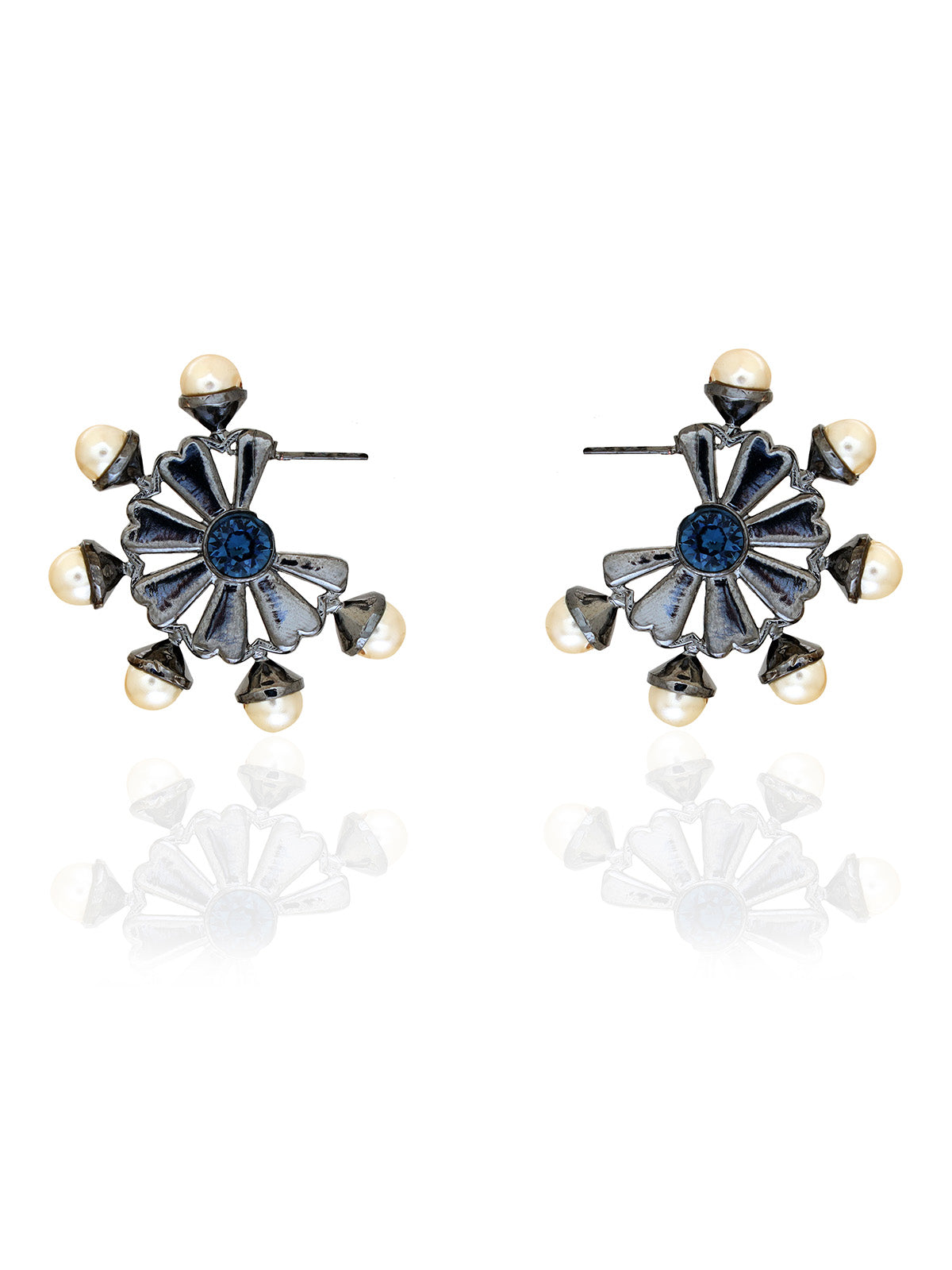 Daisy Petal Huggie Hoops