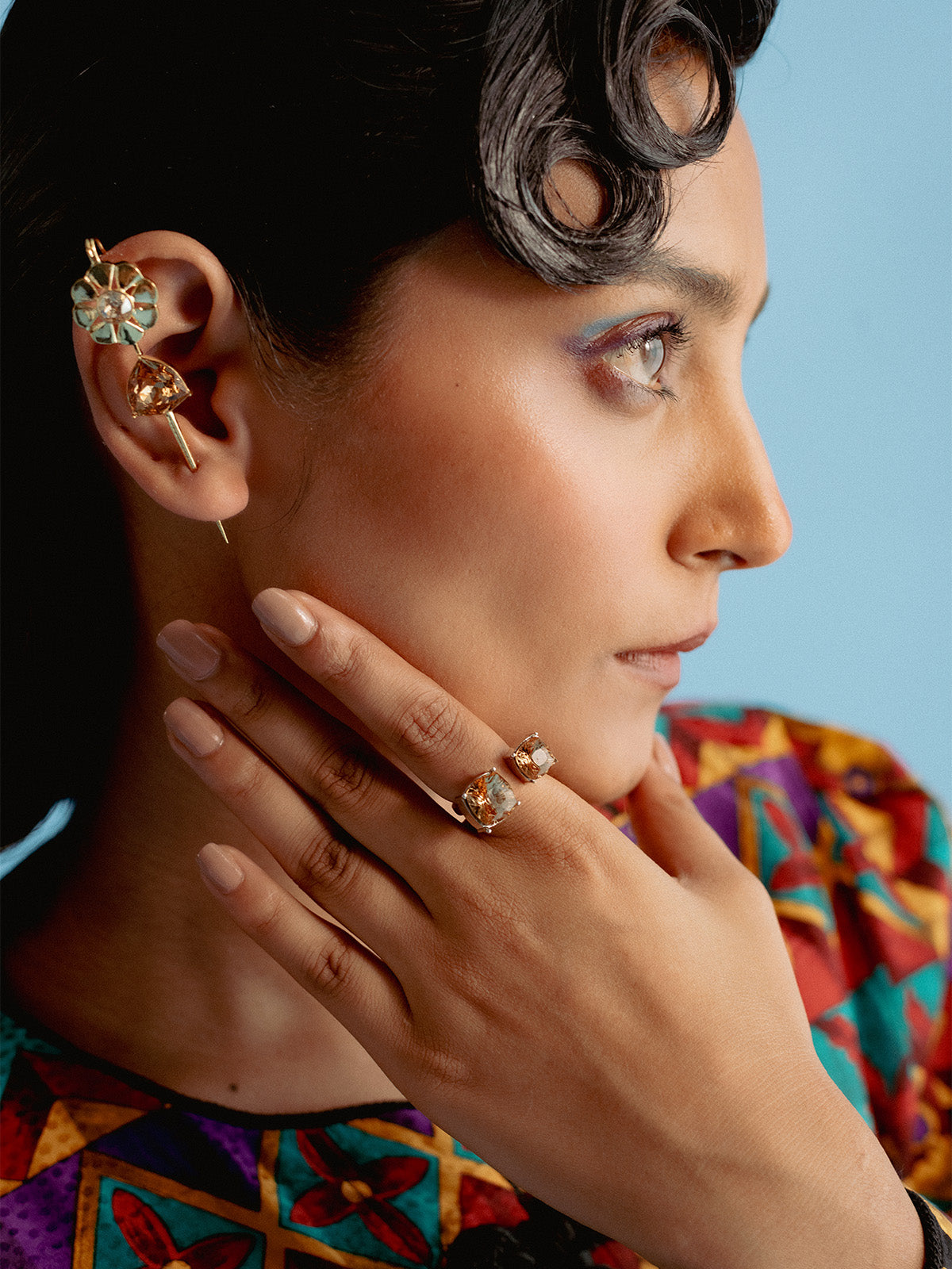 Madhuri Dixit in Vintage Lily Danglers