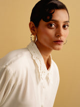 Sanjana Sanghi in Half Hoop Crystal Earrings