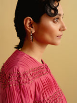 Sanjana Sanghi in Half Hoop Crystal Earrings