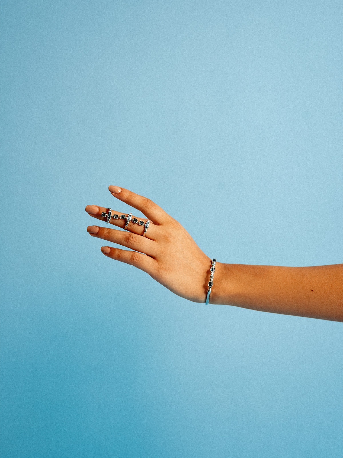 Elongated Finger Crystal Ring