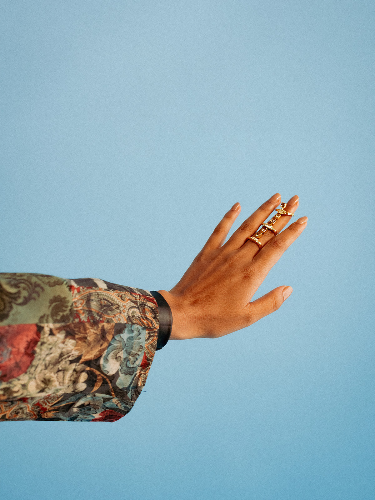 Elongated Finger Crystal Ring