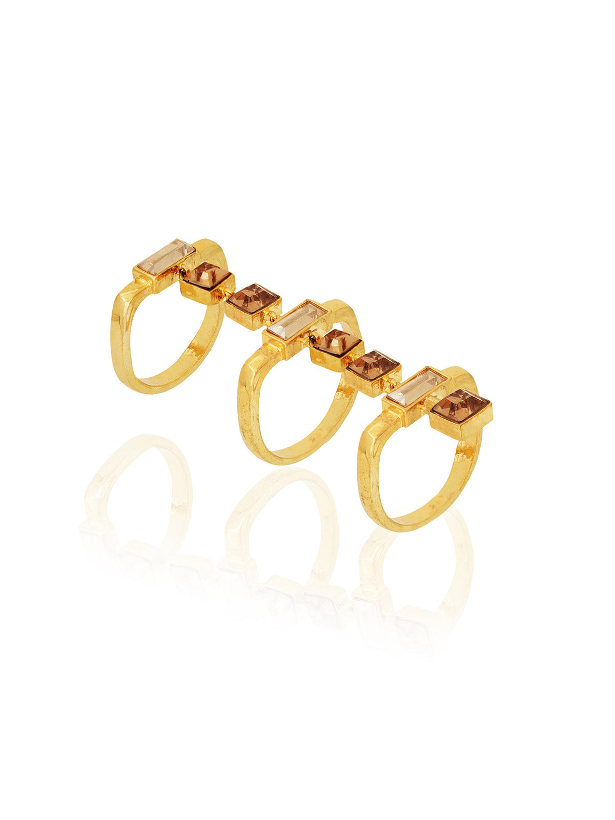 Elongated Finger Crystal Ring