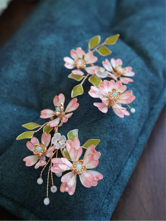 Sakura Heart Earrings