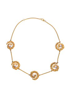  Floral Pearl Choker Set