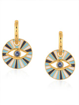 Drop Evil Eye Earrings