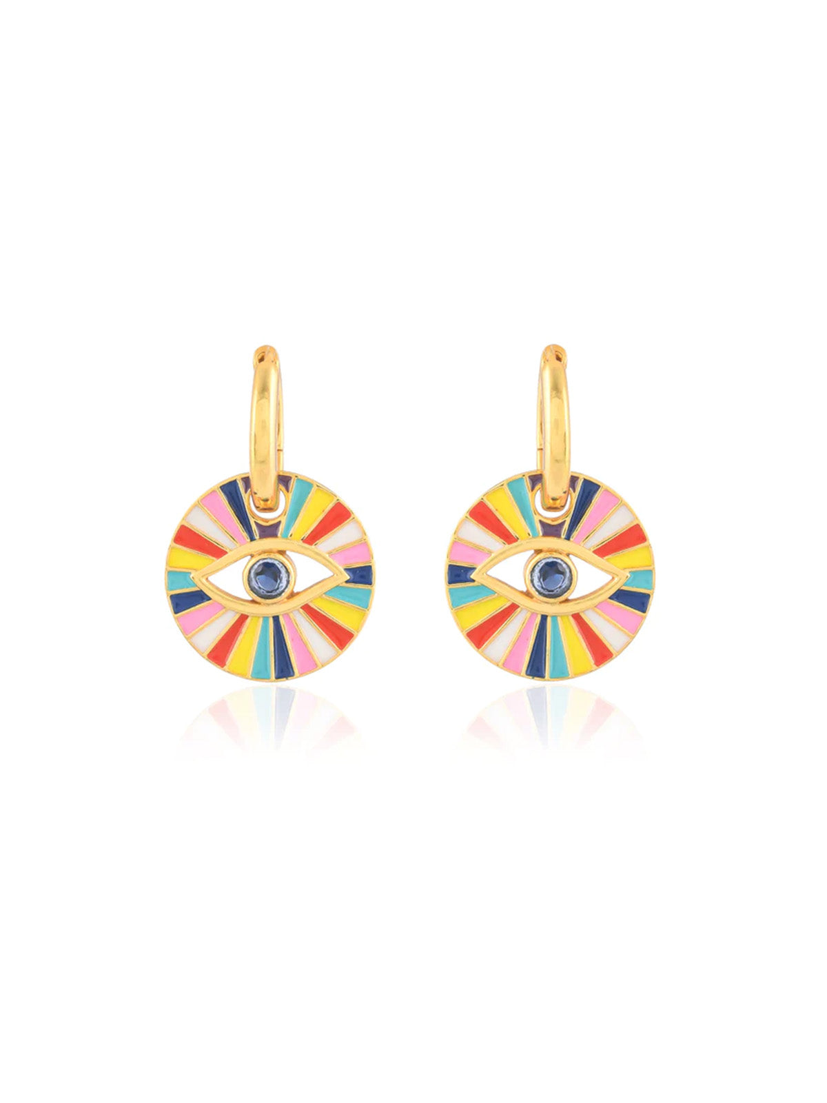 Drop Evil Eye Earrings