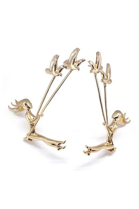 Swing Muse Gold Danglers