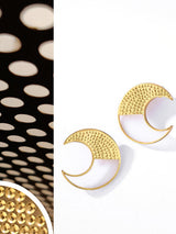 Crescent Moon Studs