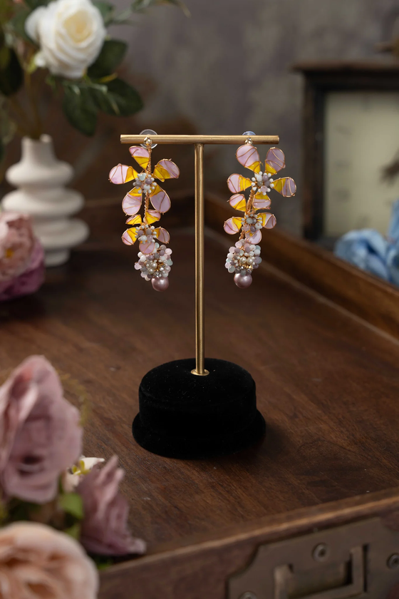 Pastel Blossoms Drop Earrings