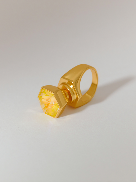 Hexagonal Crystal Ring