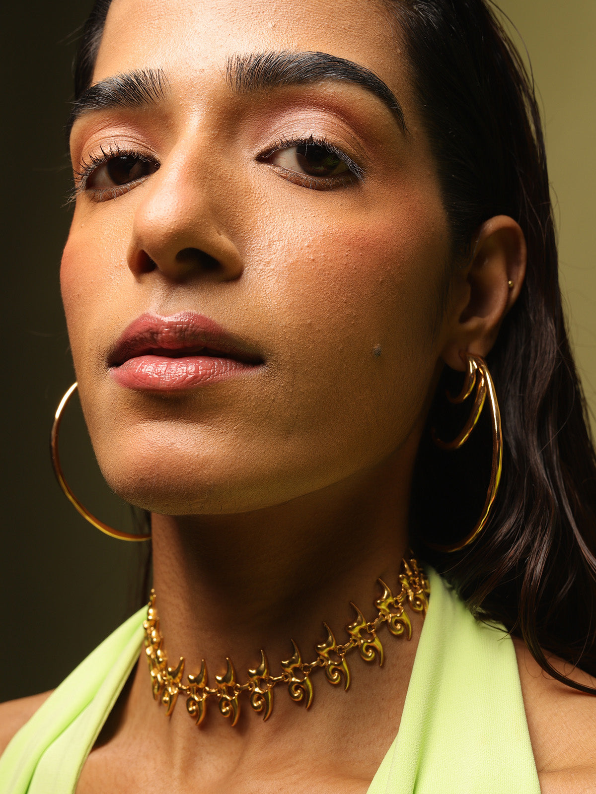 Double Layer Gold Hoops