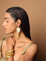 Beaten Gold Bangle