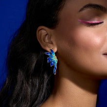 Mismatched Blue Stud Earrings