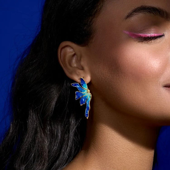 Mismatched Blue Stud Earrings