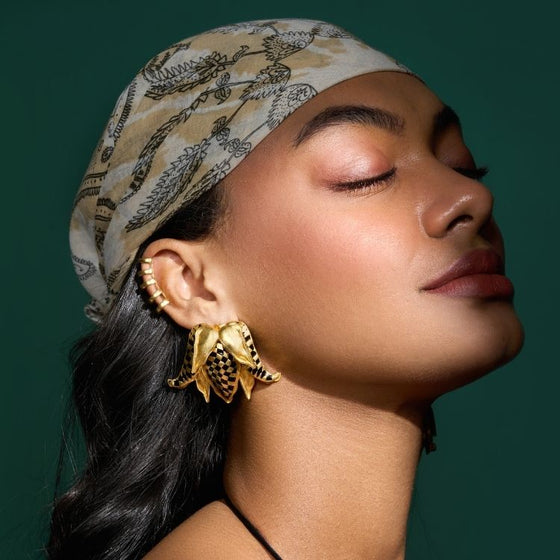 Black & Golden Mismatched Earrings