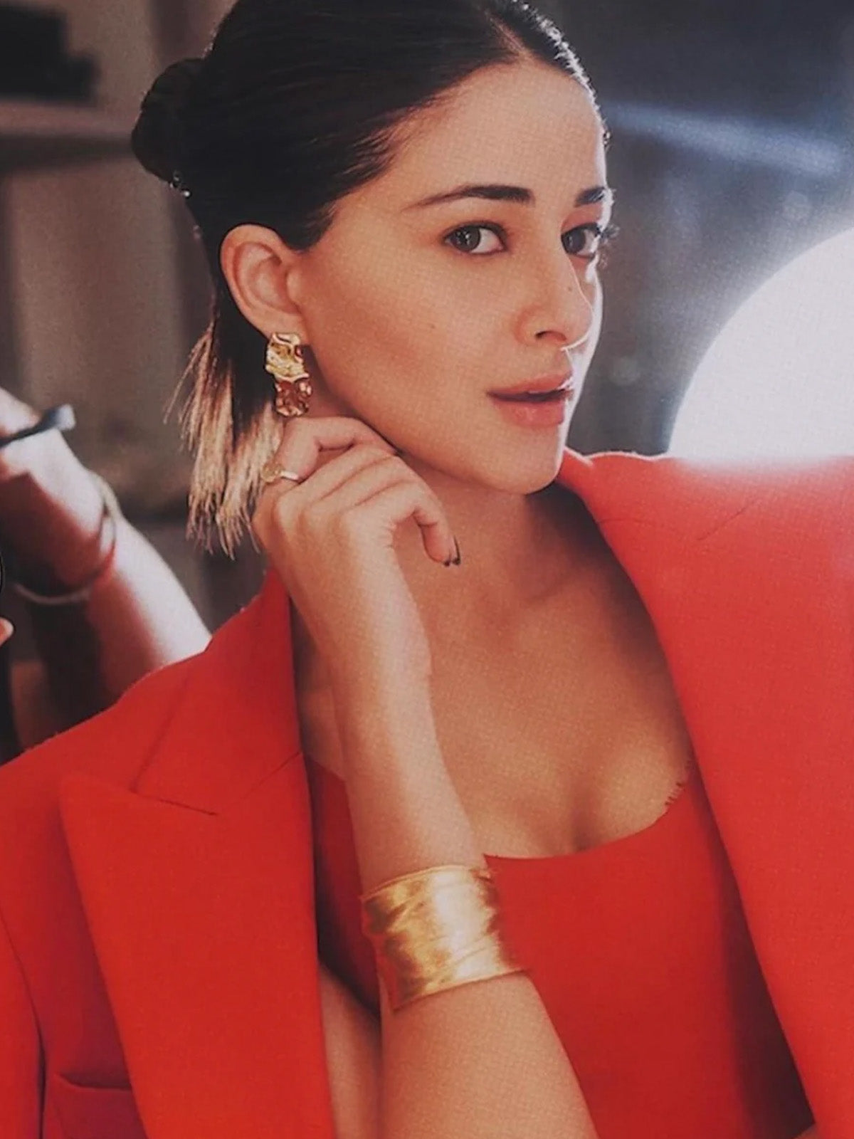 Ananya Pandey in Liquid Gold Cuff