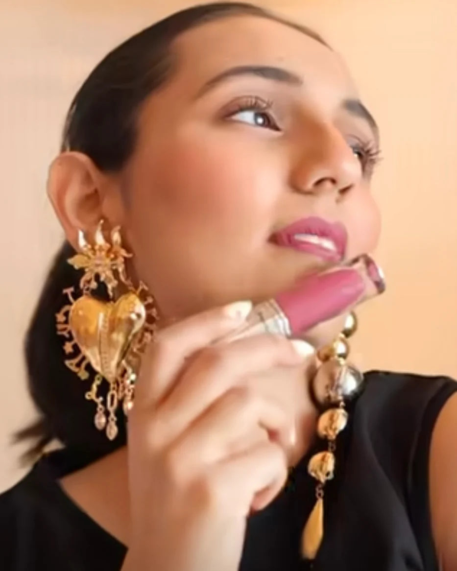 Statement Chunky Heart Earrings