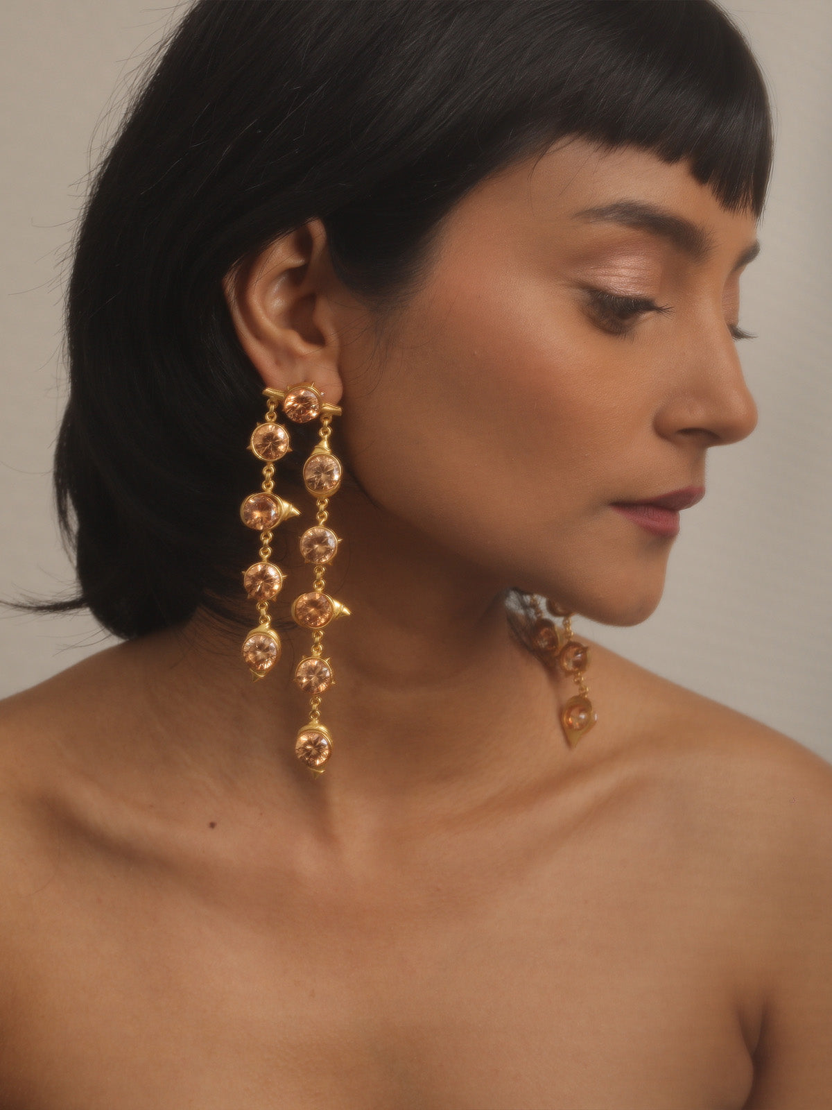 Gold Dangler Earrings
