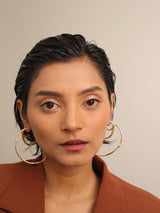 Double Layer Gold Hoops