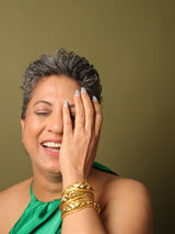 Beaten Gold Bangle