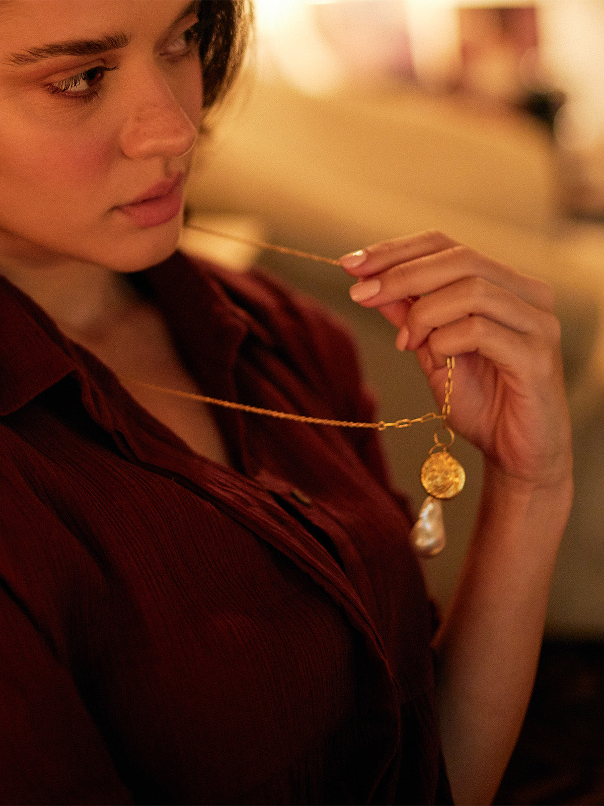 Long Sunken Necklace