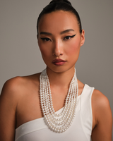 White Multi Layered Necklace