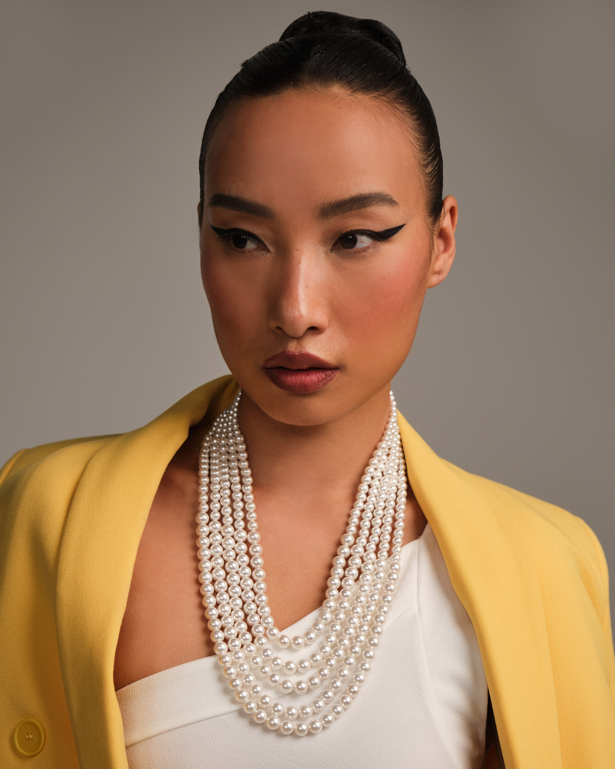 White Multi Layered Necklace