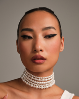 White Multi Layered Pearl Choker